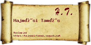 Hajmási Tamás névjegykártya